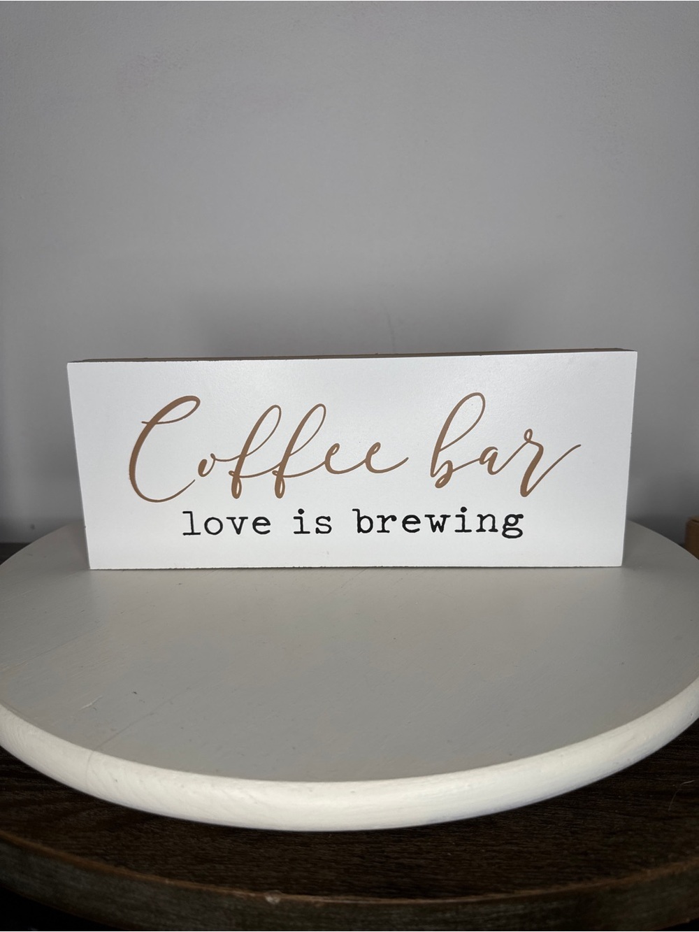 Coffee Bar Love Is Brewing Sign